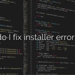 How do I fix installer error 1605?