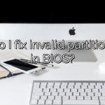 How do I fix invalid partition table in BIOS?