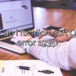 How do I fix Microsoft Office error 1935?