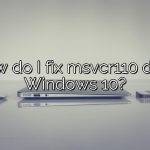 How do I fix msvcr110 dll in Windows 10?