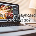 How do I fix my keyboard driver Windows 10?