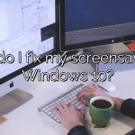 How do I fix my screensaver on Windows 10?