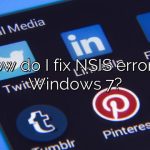 How do I fix NSIS error in Windows 7?