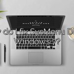 How do I fix SysMenu DLL in Windows 7?