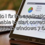 How do I fix the application was unable to start correctly 0xc00007b windows 7 64 bit?