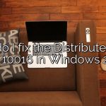 How do I fix the DistributedCOM error 10016 in Windows 2016?