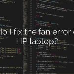 How do I fix the fan error on my HP laptop?