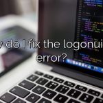 How do I fix the logonui Exe error?