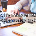 How do I fix unknown filesystem entering rescue mode?