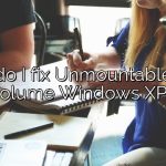 How do I fix Unmountable boot volume Windows XP?
