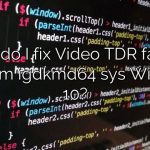 How do I fix Video TDR failure problem igdkmd64 sys Windows 10?