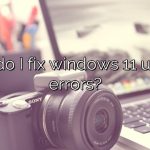 How do I fix windows 11 update errors?