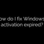 How do I fix Windows 7 activation expired?