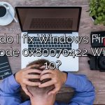How do I fix Windows Firewall error code 0x80070422 Windows 10?