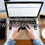 How do I fix Windows system32 Winload EFI error?