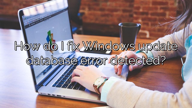How do I fix Windows update database error detected?