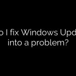 How do I fix Windows Update ran into a problem?