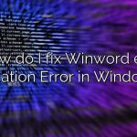 How do I fix Winword exe application Error in Windows 7?