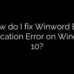 How do I fix Winword Exe Application Error on Windows 10?