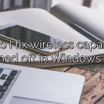 How do I fix wireless capability is turned off in Windows 10?