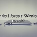 How do I force a Windows 7 repair?