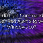 How do I get Command and Conquer Red Alert 2 to work on Windows 10?