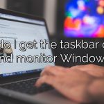 How do I get the taskbar on my second monitor Windows 10?