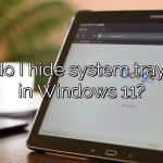 How do I hide system tray icons in Windows 11?