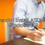 How do I install ASDM on Windows 10?