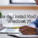 How do I install Kodi on Windows 7?