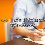 How do I install NetBeans on Windows?
