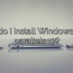 How do I install Windows 10 on parallels 17?