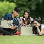 How do I open a jar file in Windows 11?