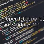 How do I open local policy editor in Windows 11?