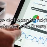 How do I open Windows Defender with firewall?