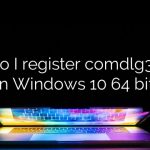 How do I register comdlg32 OCX on Windows 10 64 bit?