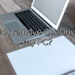 How do I remove OneDrive from my PC?