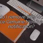 How do I remove the Microsoft Office Genuine Notification notification?