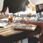 How do I resolve the net-broadcasteventwindow problem?