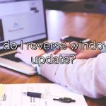 How do I reverse windows 11 update?