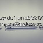 How do I run 16 bit DOS programs on Windows 10 64 bit?