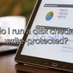 How do I run a disk check that is write-protected?
