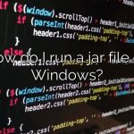 How do I run a jar file on Windows?