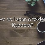 How do I scan a folder in Kyocera?