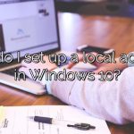 How do I set up a local account in Windows 10?