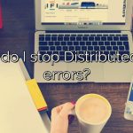 How do I stop Distributedcom errors?