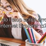 How do I stop script errors in Internet Explorer 11?