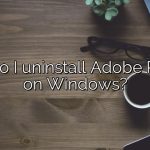 How do I uninstall Adobe Reader on Windows?