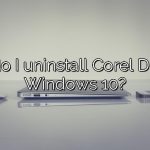 How do I uninstall Corel Draw x7 Windows 10?
