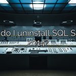 How do I uninstall SQL Server 2014?